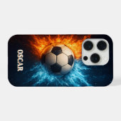 オーダーメイド サッカー iPhone 15 Pro カバー (裏面横)