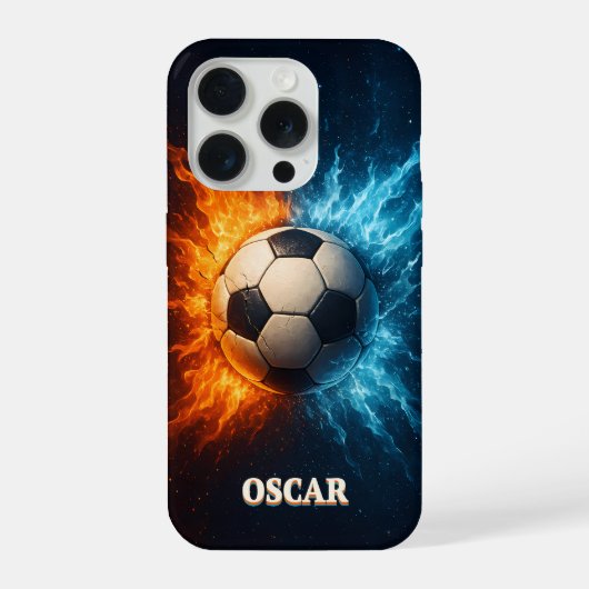 オーダーメイド サッカー iPhone 15 Pro カバー (裏面)