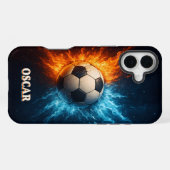 オーダーメイド サッカー iPhone 16 Plus カバー (裏面横)