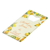 オーダーメイド サンクス ウェディング 水彩 檸檬 クレジットカード栓抜き (正面アングル)