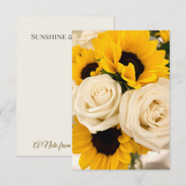 オーダーメイド サンシャイン＆グレース ひまわり 薔薇 フラット カード