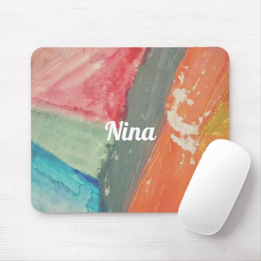 オーダーメイド「サンセットホライズン」アート抽象画 マウスパッド (マウス)