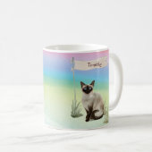 オーダーメイド シャム猫 ペット コーヒーマグカップ (正面右)