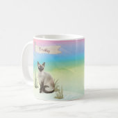 オーダーメイド シャム猫 ペット コーヒーマグカップ (正面左)