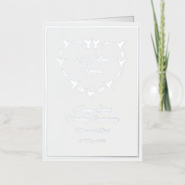 オーダーメイド シルバー 結婚記念日 箔グリーティングカード