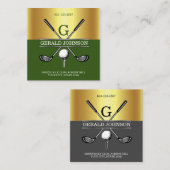 オーダーメイド シンプル エレガント ゴールド グラデーション ビジネス カード (正面/裏面)