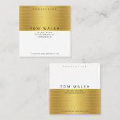 オーダーメイド シンプル エレガント ゴールド ライン ビジネス カード (正面/裏面)