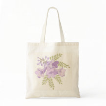 オーダーメイド ジャカランダの花 フラワートートバッグ