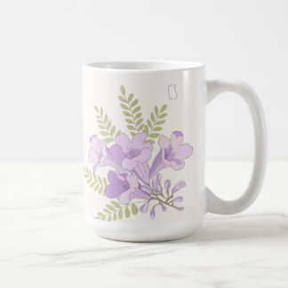 オーダーメイド ジャカランダの花 初期名入りマグカップ コーヒーマグカップ