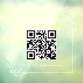 オーダーメイド スクエア ビジネス QR コード サイン ウィンドウ クリング ウィンドウサイン (シート3)