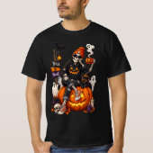 オーダーメイド スケルトン ハロウィン おばけTシャツ Tシャツ (正面)