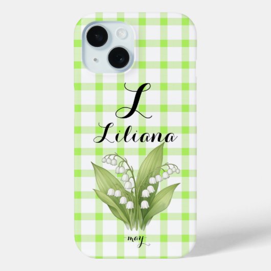 オーダーメイド スズラン ネーム 手帳型スマホケース Case-Mate iPhoneケース (裏面)
