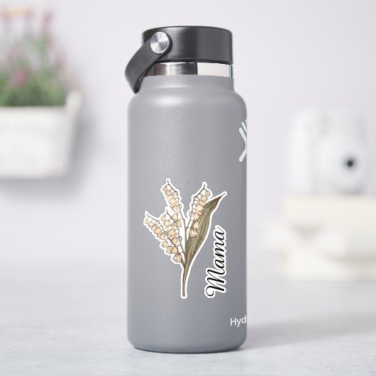 オーダーメイド スズラン 名前入り フラワー シール (HydroFlask)