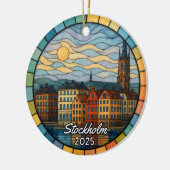 オーダーメイド ステンドグラス ストックホルム スウェーデン セラミックオーナメント (左)