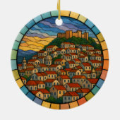 オーダーメイド ステンドグラス リスボン ポルトガル セラミックオーナメント (裏面)