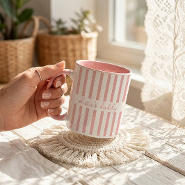 オーダーメイド ストライプ 子供の名前入り コーヒーマグ お父さん用 マグカップ
