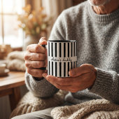 オーダーメイド ストライプ 子供の名前入り コーヒーマグ お父さん用 マグカップ