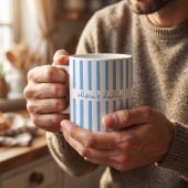 オーダーメイド ストライプ 子供の名前入り ダッドマグ コーヒーマグカップ