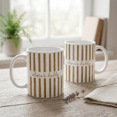 オーダーメイド ストライプ 子供の名前入り ダッドマグ コーヒーマグカップ
