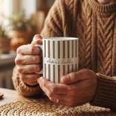 オーダーメイド ストライプ 子供の名前入り ダッドマグ コーヒーマグカップ