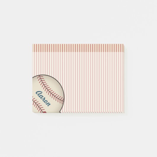 オーダーメイド ストライプ 野球 ポストイット ギフト (正面)