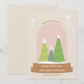オーダーメイド スノーグローブ クリスマスカード (正面/裏面)