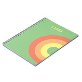 オーダーメイド スパイラル ノートブック ターゲット レインボー ピンク, ピーチ (左側)