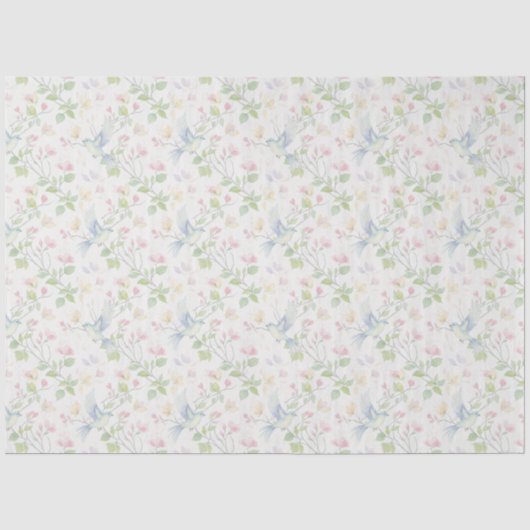 オーダーメイド スプリングバード フラワーティッシュペーパー 薄葉紙 (正面)