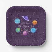 オーダーメイド スペース 誕生日 紙皿 太陽系 (正面)