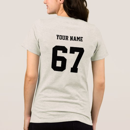 オーダーメイド スポーツウェア 名前入り トライブレンドTシャツ (裏面)
