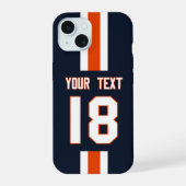 オーダーメイド スポーツジャージ iPhone 15ケース (裏面)