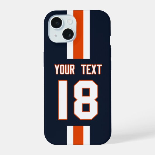 オーダーメイド スポーツジャージ iPhone 15ケース (裏面)