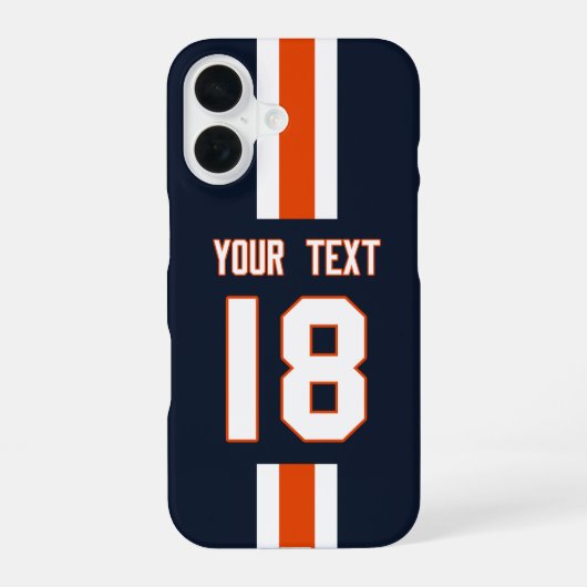 オーダーメイド スポーツジャージ iPhone 16ケース (裏面)