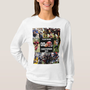 オーダーメイド スポーツ 写真コラージュ フットボール Tシャツ