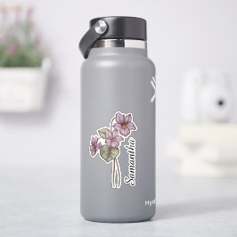 オーダーメイド スミレの花 名前入り ボタニカル シール
