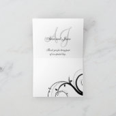 オーダーメイド スワール 結婚式 お礼状カード サンキューカード (内部)
