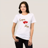 オーダーメイド スーパーママ Tシャツ | カスタムネーム (正面全面)