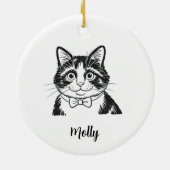 オーダーメイド タキシード猫 クリスマス セラミックオーナメント (裏面)