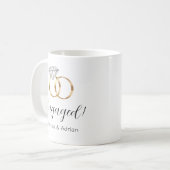 オーダーメイド ダイヤモンド 結婚指輪 婚約 コーヒーマグカップ (正面左)