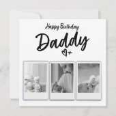 オーダーメイド ダディ 写真 誕生日カード - 印刷済み 招待状 (正面)