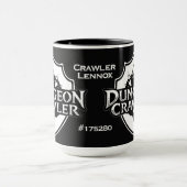 オーダーメイド ダンジョンクローラー モノクロ マグカップ (中央)