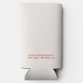 オーダーメイド チェリーボウ ブライズメイドパーティー カスタム スリム缶クーラー (裏面)