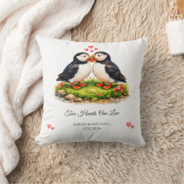 オーダーメイド ツーハーツワンラブ・ puffin ウェディング クッション