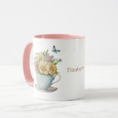 オーダーメイド ティーカップ コーヒーマグの花 マグカップ (正面左)