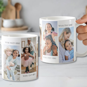 オーダーメイド テキスト フォトコラージュ コーヒーマグカップ