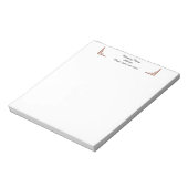 オーダーメイド テラコッタ コーナー ビジネス メモ帳 (回転)