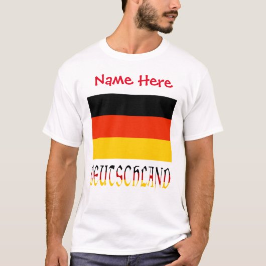 オーダーメイド ドイツ国旗 ヘリテージ メンズ Tシャツ (正面)