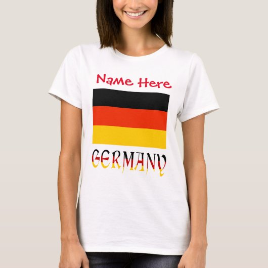 オーダーメイド ドイツ旗 Heritage レディース Tシャツ (正面)