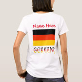 オーダーメイド ドイツ旗 Heritage レディース Tシャツ (裏面)