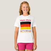 オーダーメイド ドイツ旗 Heritage 女の子用 Tシャツ (正面フル)